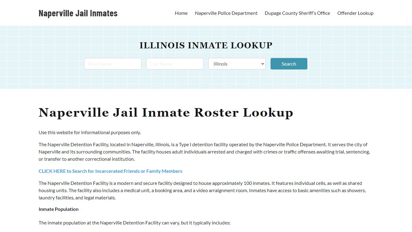 Naperville Jail Inmate Roster, Dupage County, IL, Offender Search